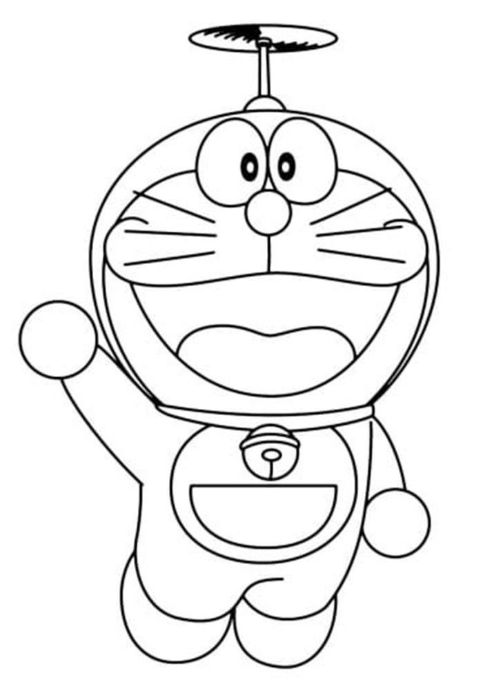 ảnh tranh tô màu doraemon cực đẹp