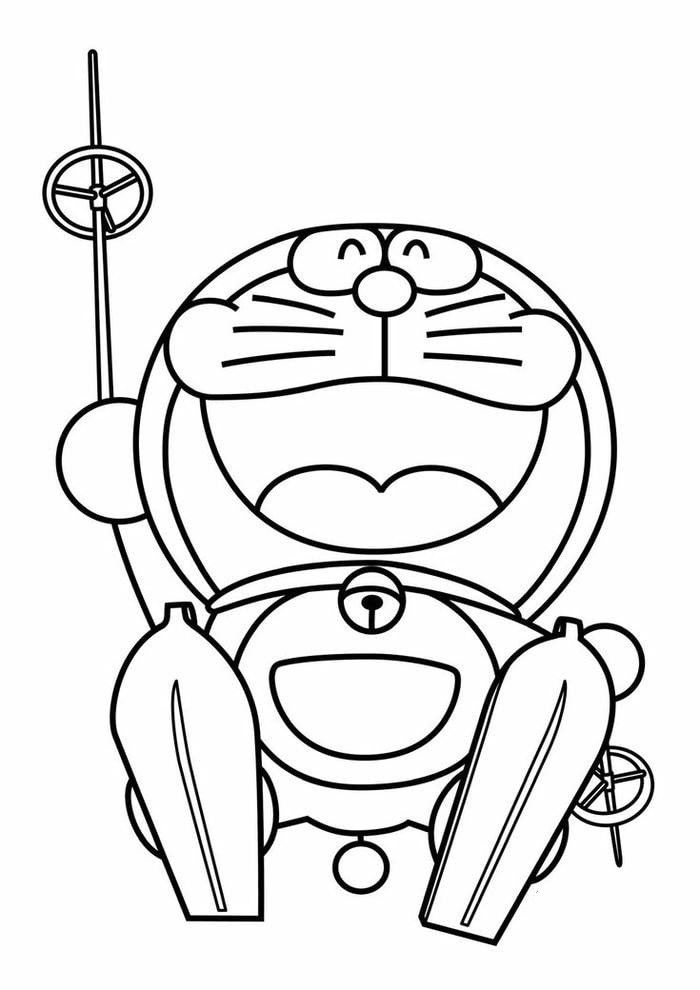 ảnh tranh tô màu doraemon đẹp nhất