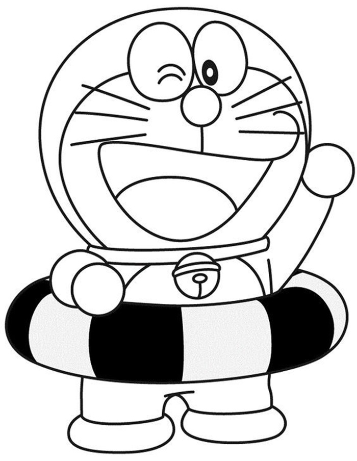 ảnh tranh tô màu doraemon siêu đáng yêu
