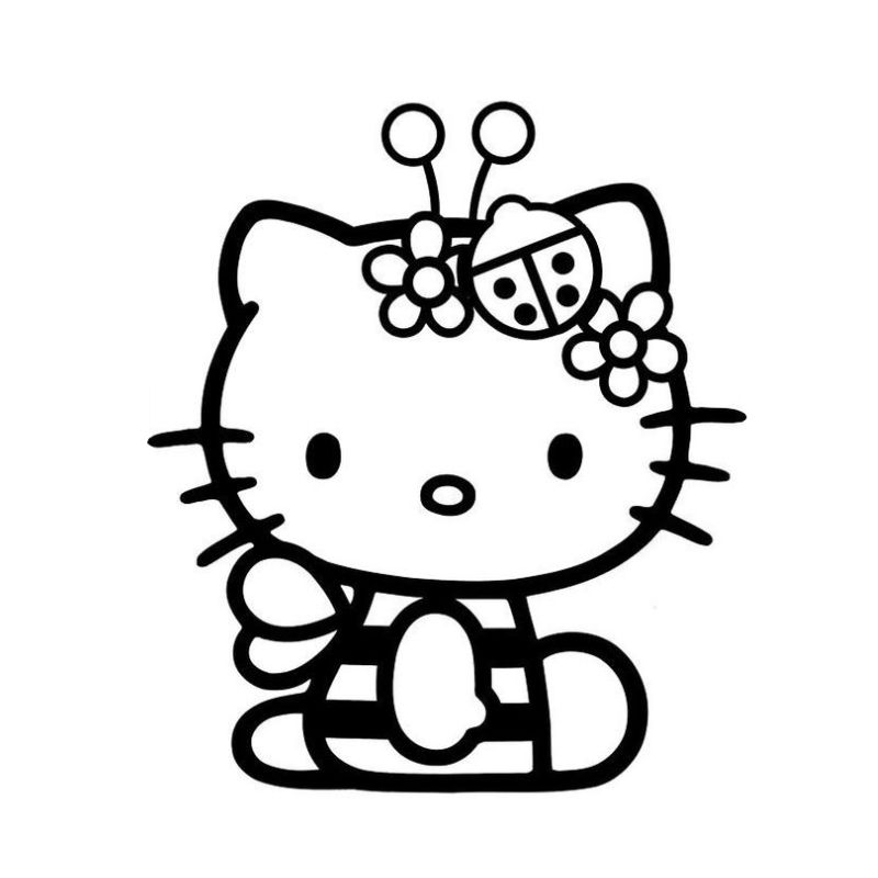 ảnh tranh tô màu hello kitty cho bé 5 tuổi