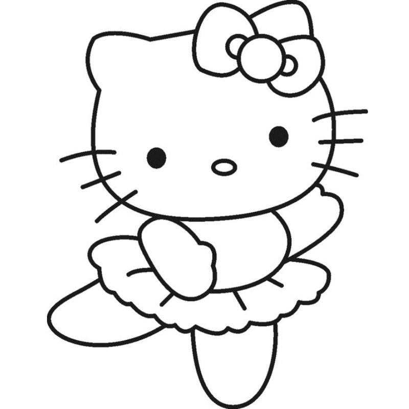 ảnh tranh tô màu hello kitty siêu đẹp