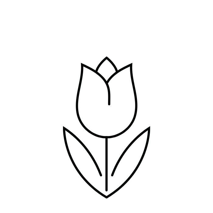 ảnh tranh tô màu hoa tulip cực đẹp