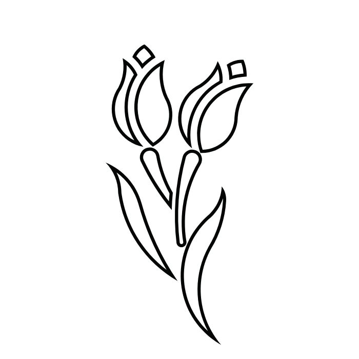 ảnh tranh tô màu hoa tulip siêu đẹp