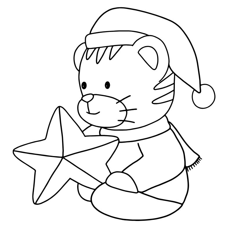 ảnh tranh tô màu noel cho trẻ mầm non