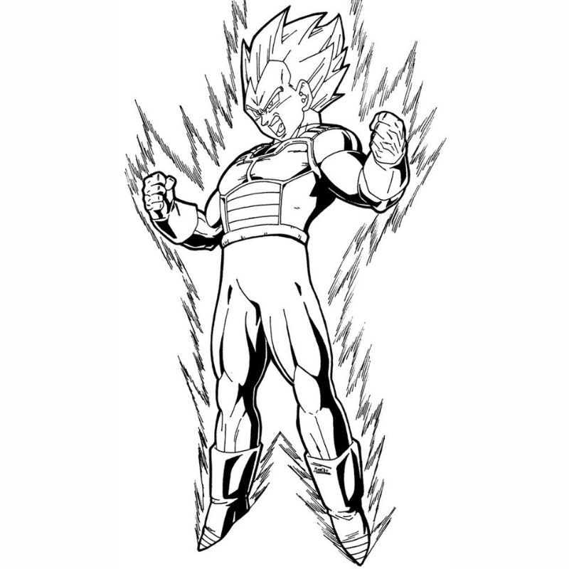 ảnh tranh tô màu songoku cho bé mẫu giáo