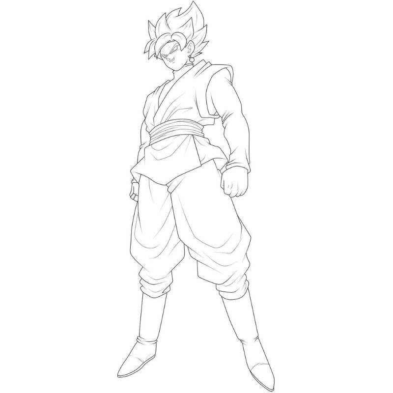 ảnh tranh tô màu songoku đẹp nhất