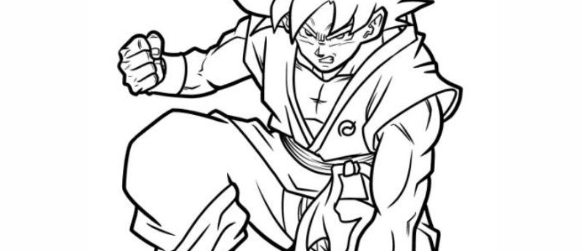 100+ Bộ tranh tô màu Songoku ngầu lòi đơn giản cho các bé