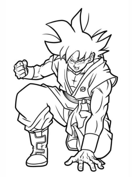 100+ Bộ tranh tô màu Songoku ngầu lòi đơn giản cho các bé