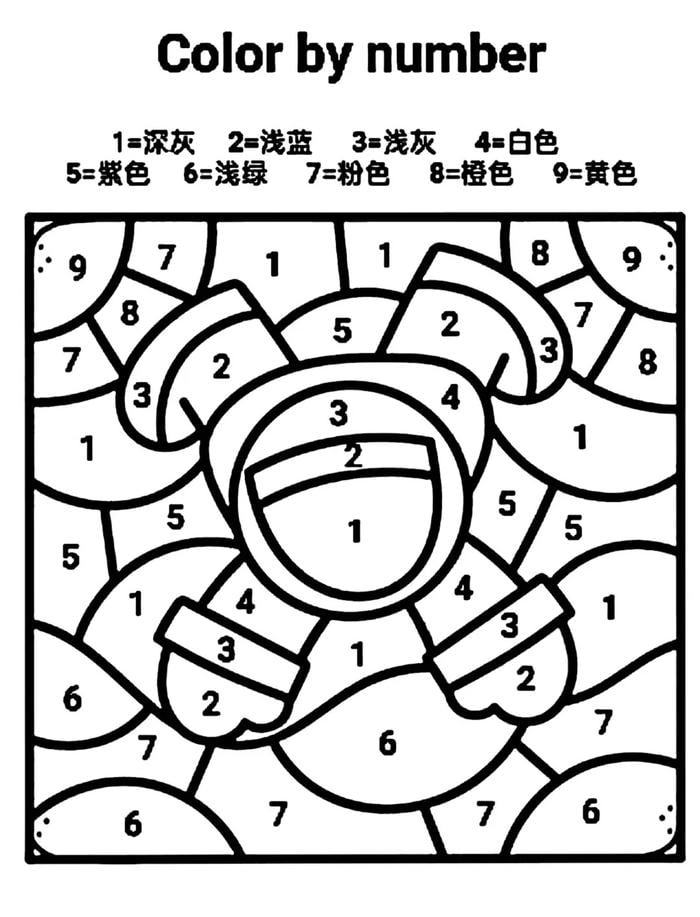 ảnh tranh tô màu theo số đơn giản
