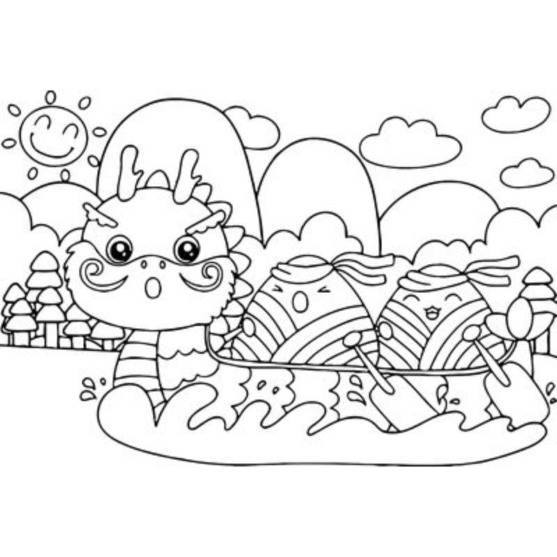 ảnh tranh tô màu trung thu đẹp