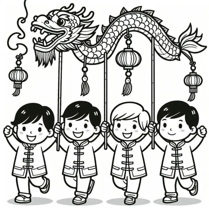 ảnh tranh tô màu trung thu siêu đẹp