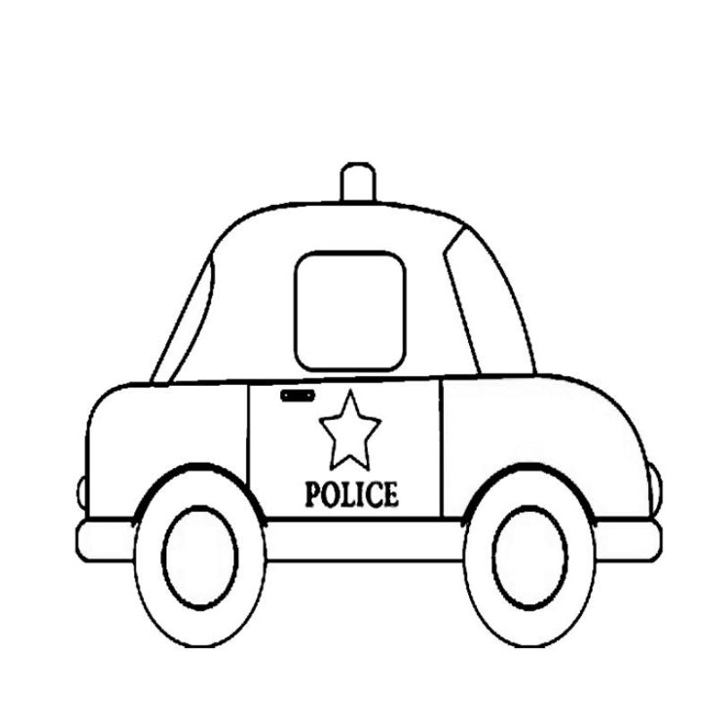 ảnh tranh tô màu xe cảnh sát cho trẻ lớp 5 tuổi