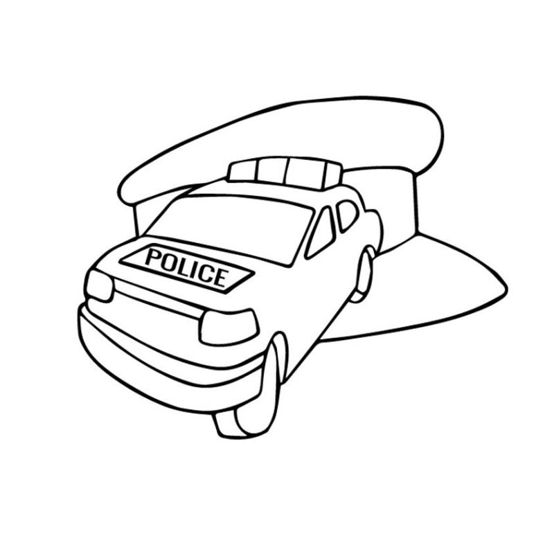 ảnh tranh tô màu xe cảnh sát đẹp nhất