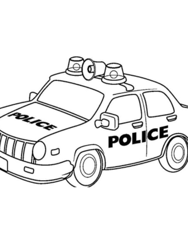 Tặng bé bộ 88+ tranh tô màu xe cảnh sát ấn tượng và ý nghĩa