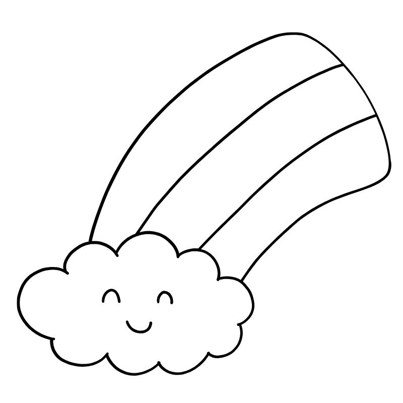 hình ảnh tranh tô màu cầu vồng đẹp nhất