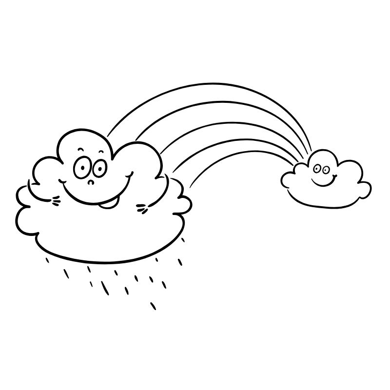 hình ảnh tranh tô màu cầu vồng đẹp