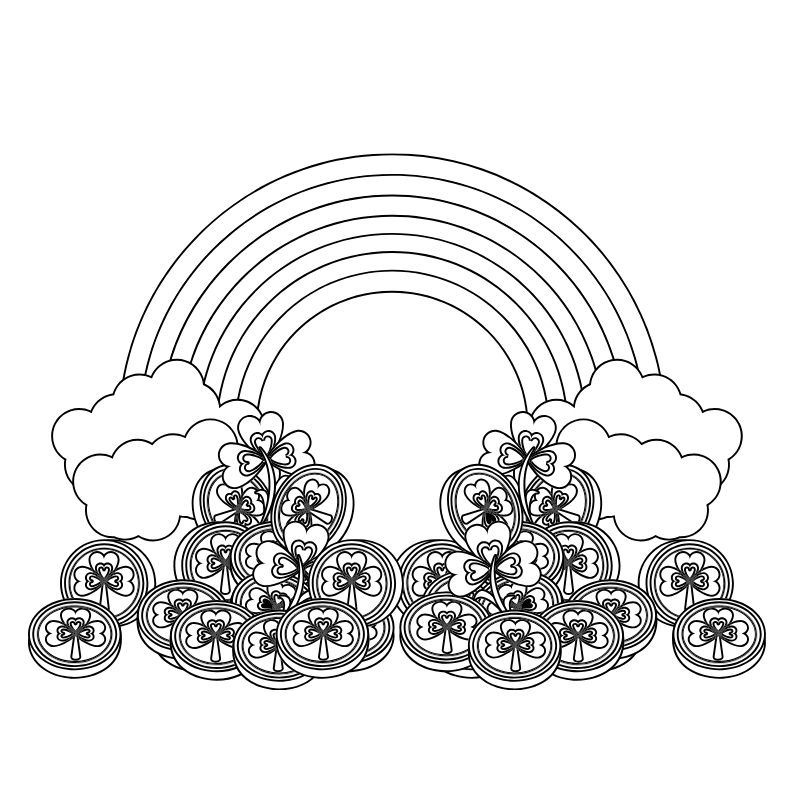 hình ảnh tranh tô màu cầu vồng siêu đẹp