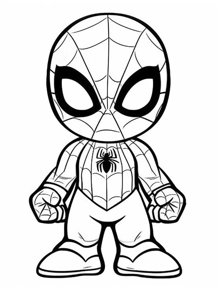 hình tranh tô màu spider man chất full hd