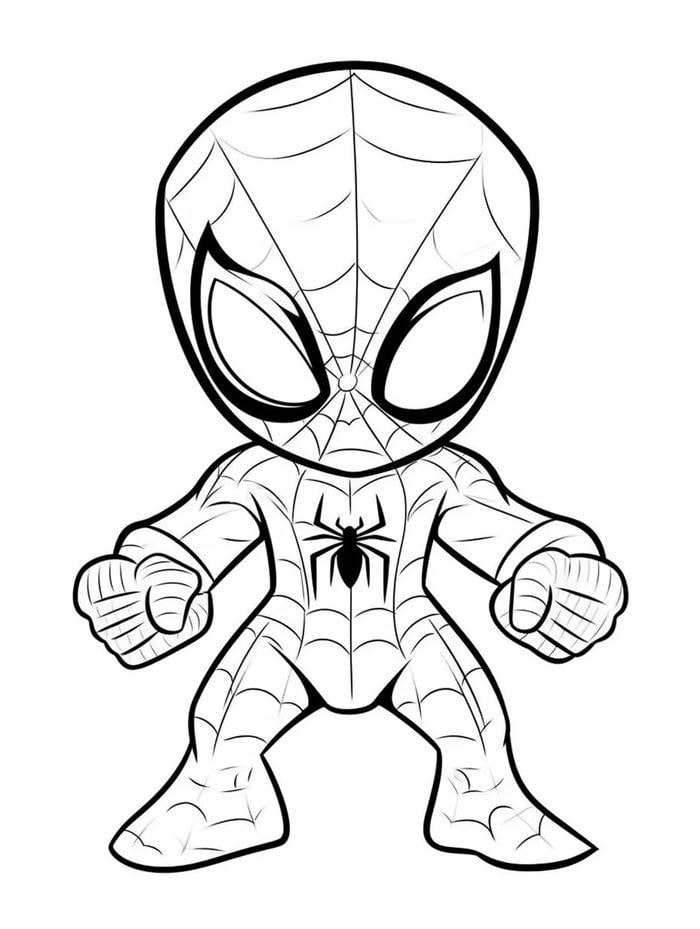 hình tranh tô màu spider man chất hd