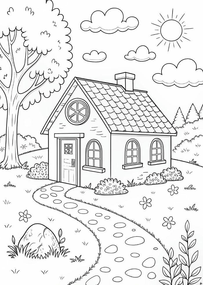 tô màu tranh phong cảnh siêu chill