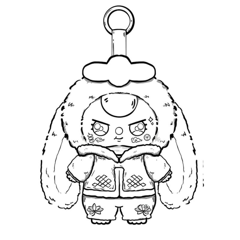 tranh tô màu baby three cho bé 4 tuổi