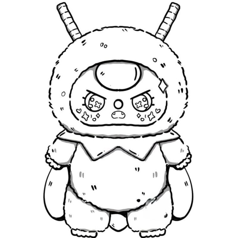 tranh tô màu baby three cho bé