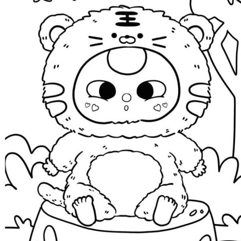 tranh tô màu baby three cho trẻ 3-4 tuôỉ