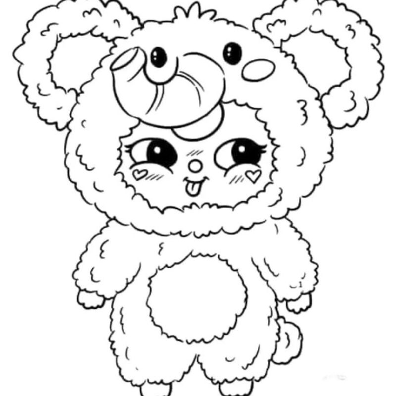 tranh tô màu baby three cho trẻ nhỏ