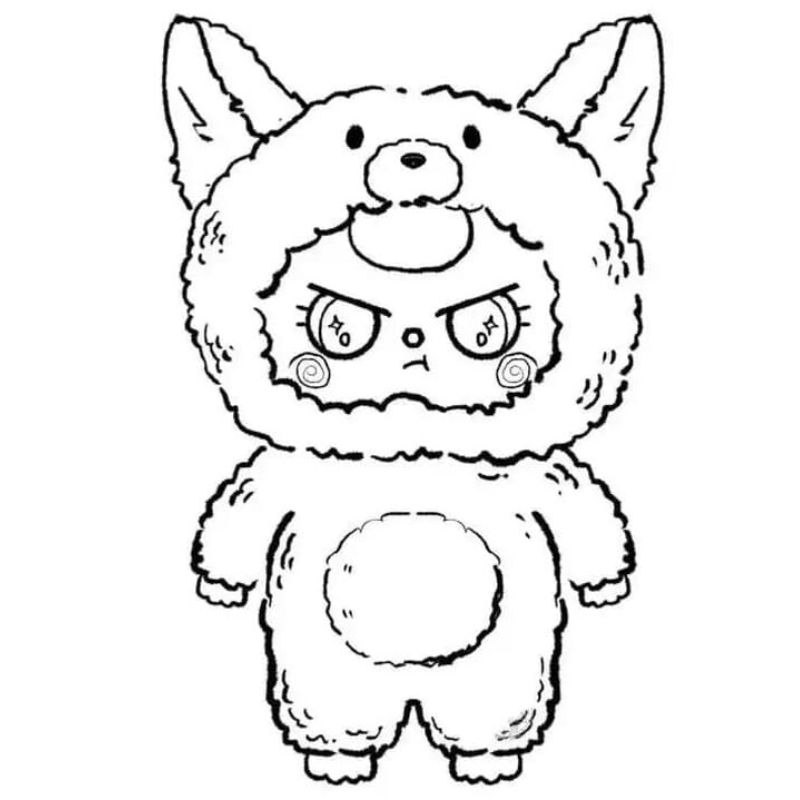 tranh tô màu baby three dễ thương