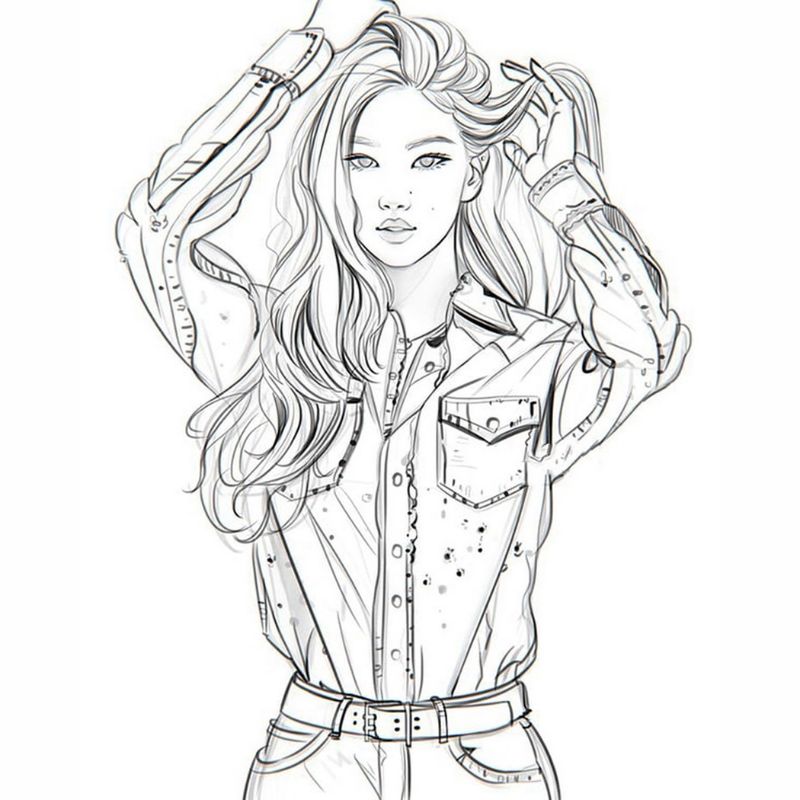 tranh tô màu blackpink cho bé 4 tuổi