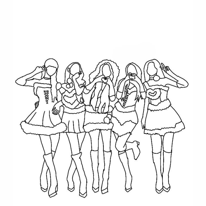 tranh tô màu blackpink cho bé 5 tuổi