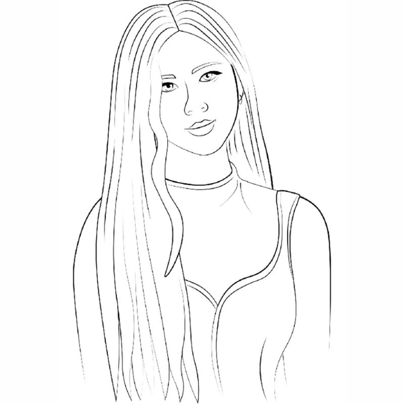 tranh tô màu blackpink cho bé