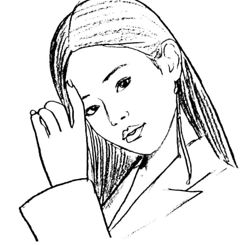 tranh tô màu blackpink cho các bé