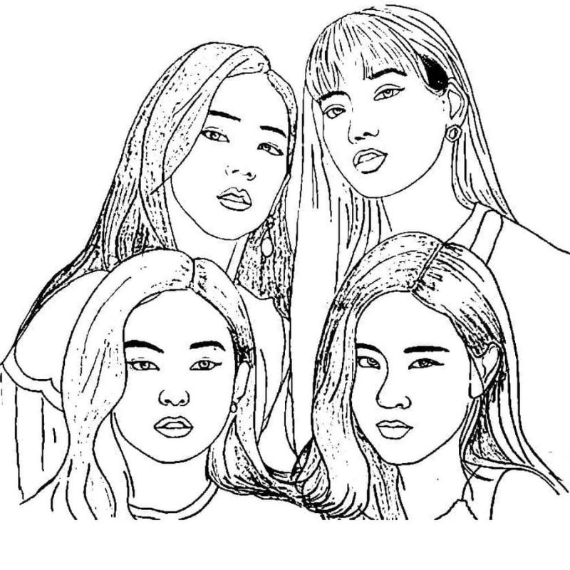 tranh tô màu blackpink đẹp nhất