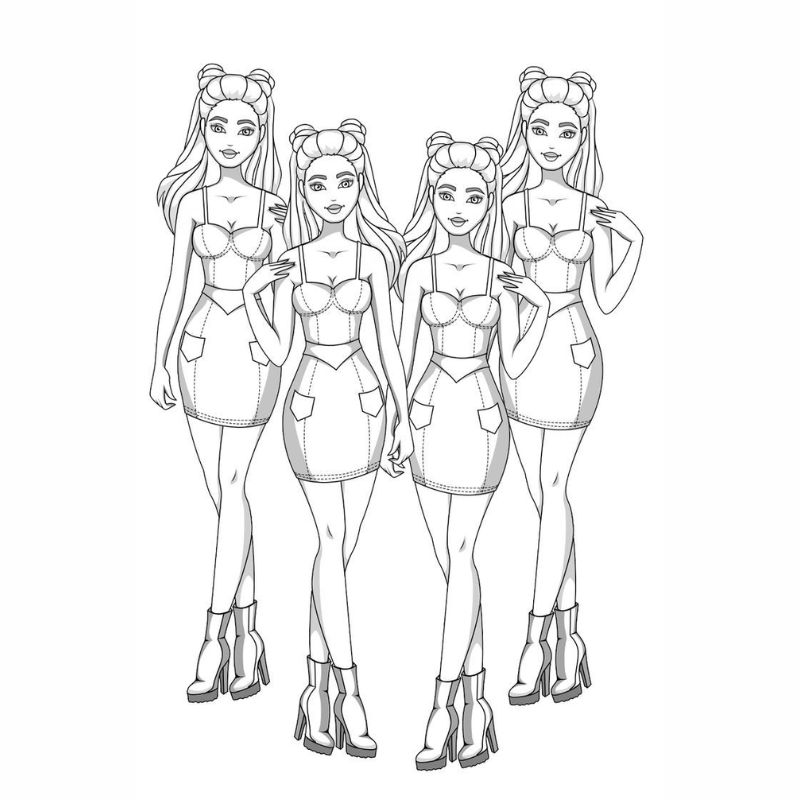 tranh tô màu blackpink đẹp