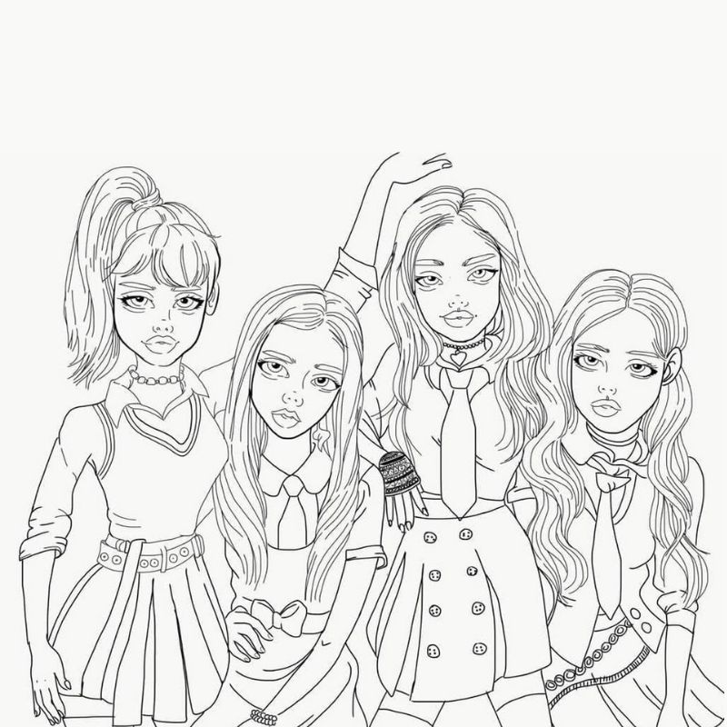 tranh tô màu blackpink