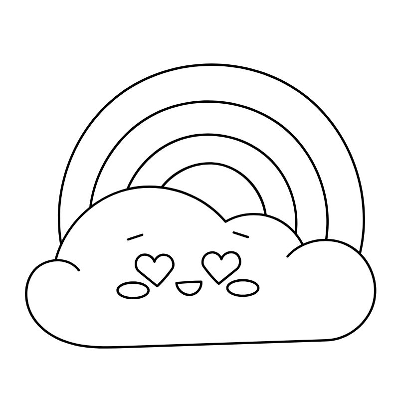 tranh tô màu cầu vồng cho bé mẫu giáo