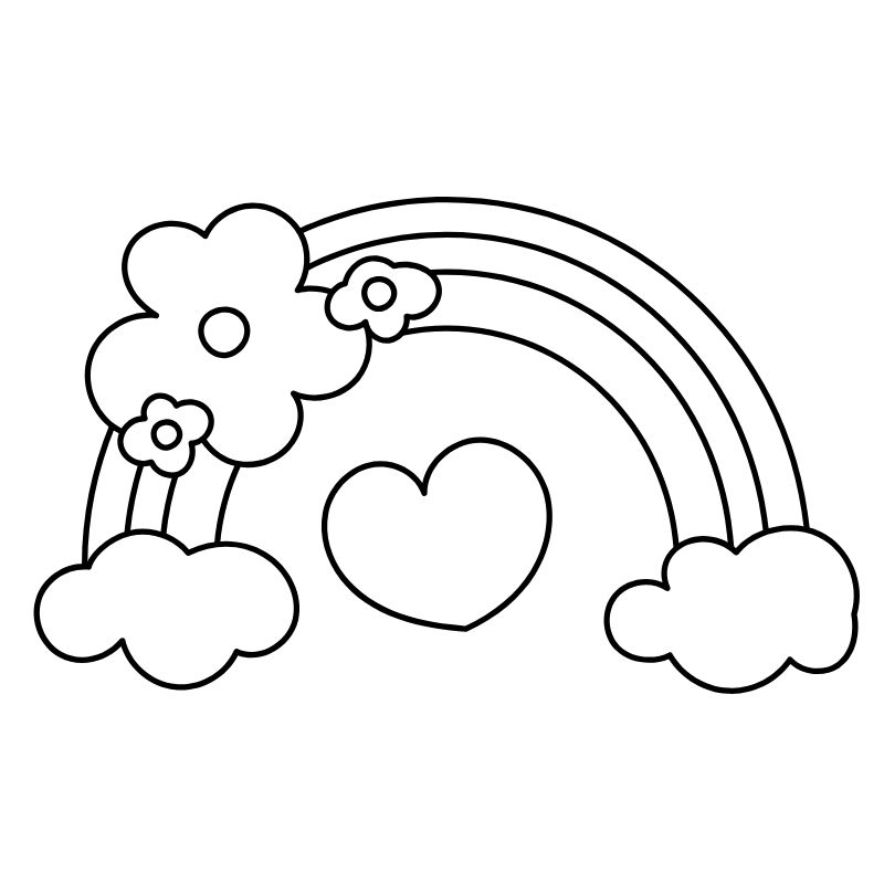 tranh tô màu cầu vồng đẹp