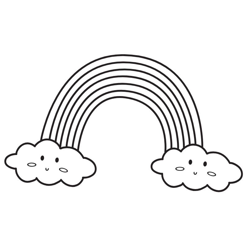 tranh tô màu cầu vồng siêu đẹp