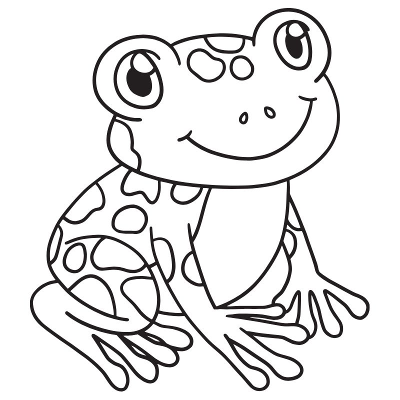 tranh tô màu chibi con ếch