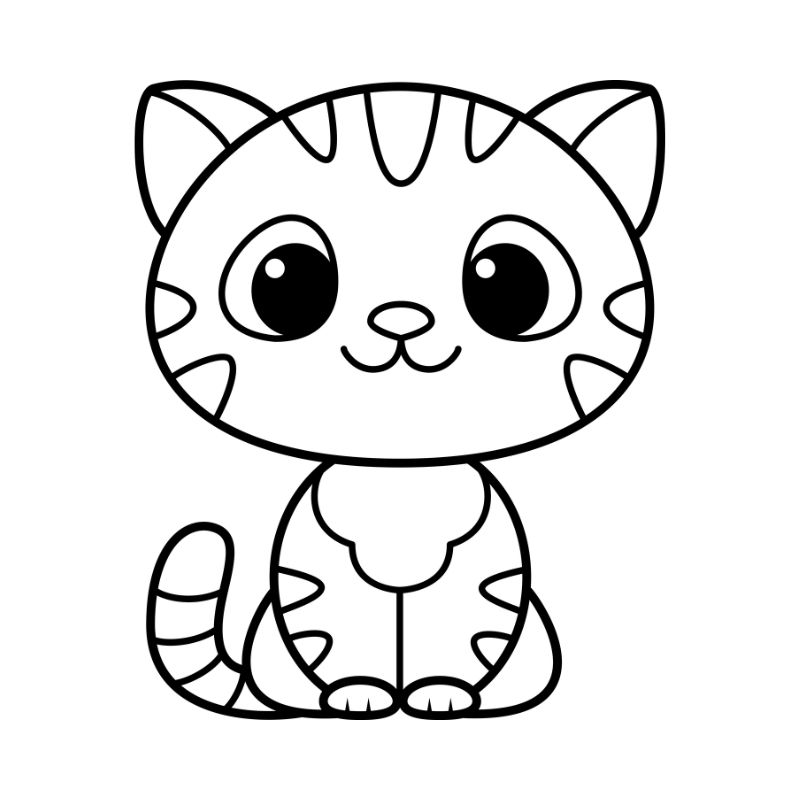 tranh tô màu chibi con hổ