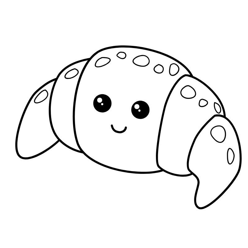 tranh tô màu chibi cute bánh