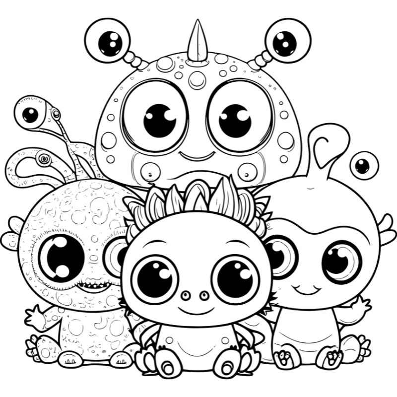 tranh tô màu chibi cute minion