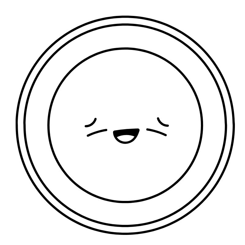 tranh tô màu chibi đĩa