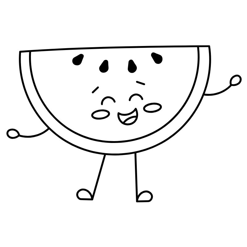 tranh tô màu chibi dưa hjaaus