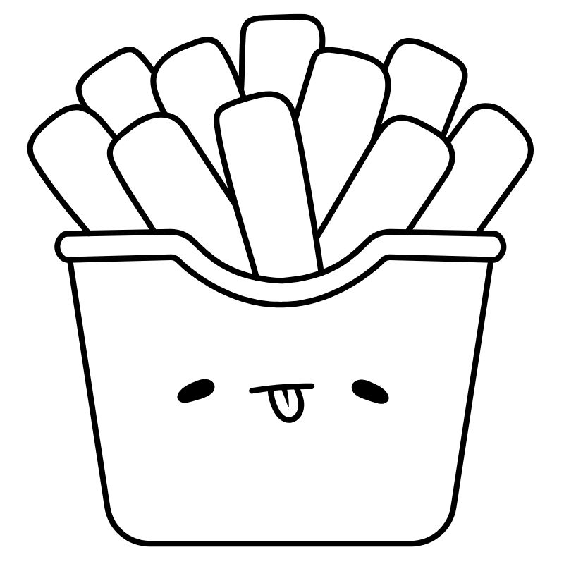 tranh tô màu chibi khoai tây