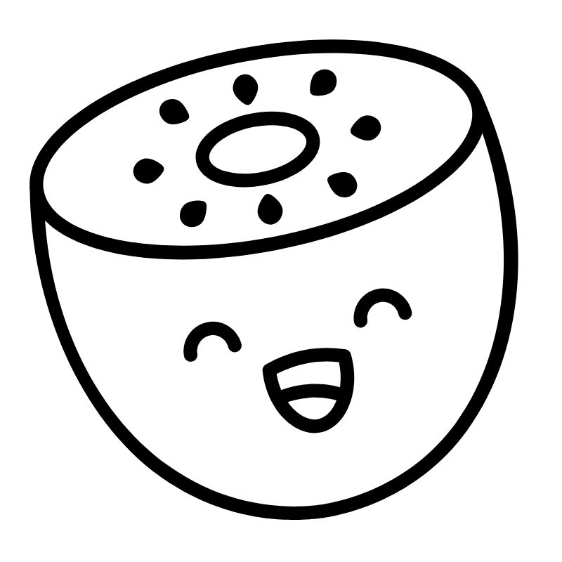 tranh tô màu chibi kiwi