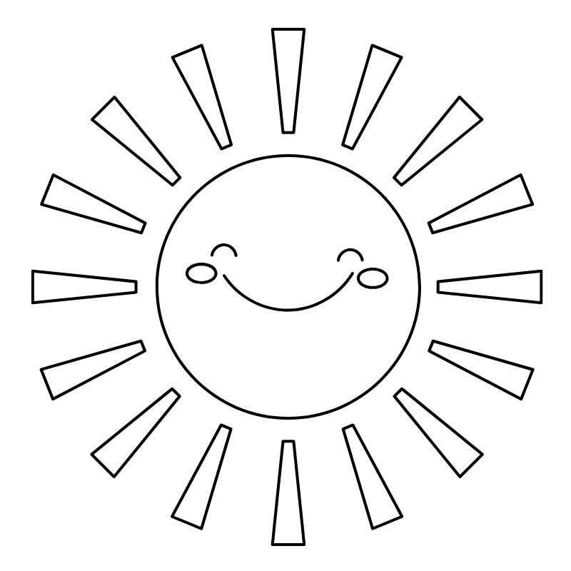 tranh tô màu chibi mặt trời