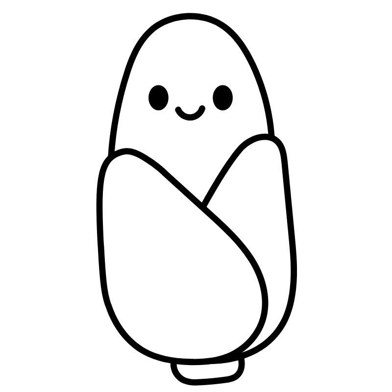 tranh tô màu chibi ngô