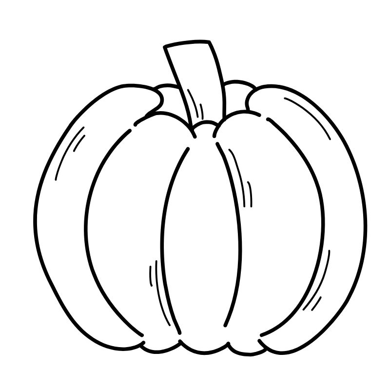 tranh tô màu chibi quả bí